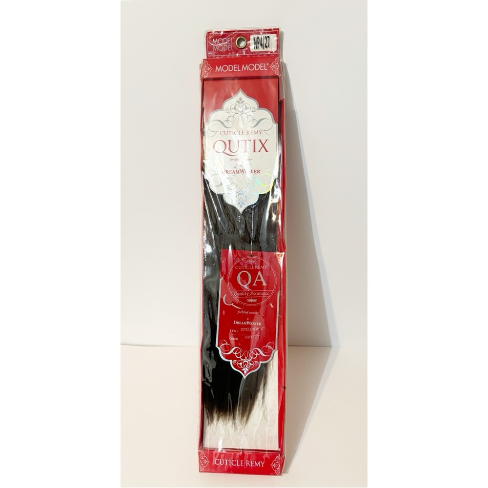 Model Model Qutix Cuticle Remy Human Hair, 12" Color- NP4/27